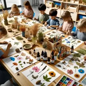 Determineren van bermplanten en er een kunstwerk van maken