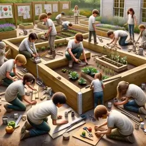 Moestuinbak van planken maken