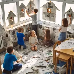 Schuilhut maken in de klas