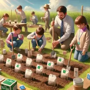 Bodemonderzoek met theezakjes