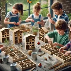 Insectenhotel van bouwmaterialen maken