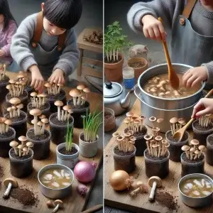 Paddenstoelen kweken voor soep