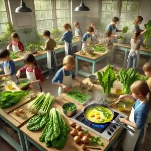 Snijbiet omelet maken